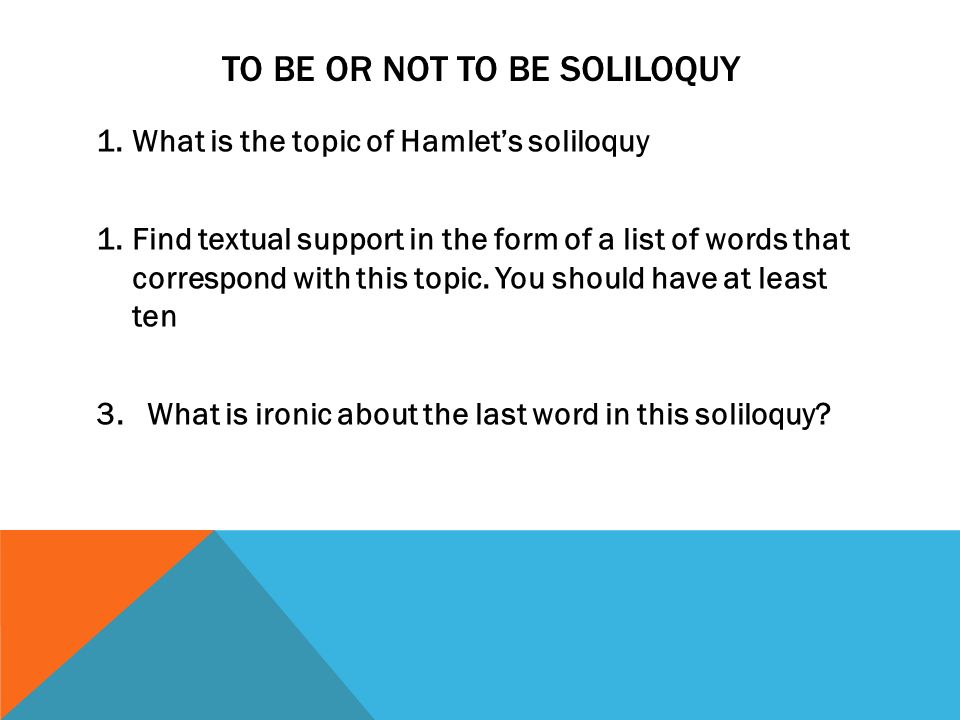 Hamlet soliloquy to be or not to be essay